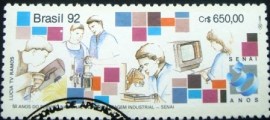 Selo postal do Brasil de 1992 SENAI