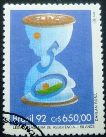 Selo postal do Brasil de 1992 LBA