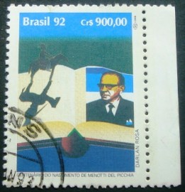 Selo postal COMEMORATIVO do Brasil de 1992 - C 1820 U