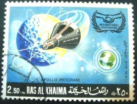 Selo postal da RAS Al Khaima de 1969 Space ship