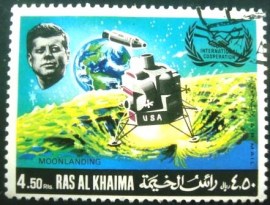 Selo postal da RAS Al Khaima de 1969 Lunar Module