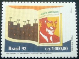 Selo postal COMEMORATIVO do Brasil de 1992 - C 1822 M