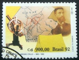 Selo postal do Brasil de 1992 Missão CRULS