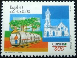 Selo postal do Brasil de 1993 Curitiba
