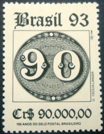 Selo postal de 1993 Olho-de-boi 90 réis