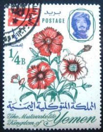 Selo postal do Reino do Iêmen de 1965 China pink