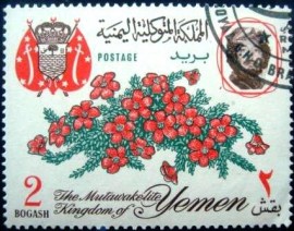 Selo postal do Reino do Iêmen de 1965 Saxifraga