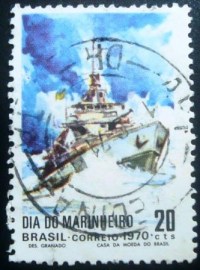 Selo postal do Brasil de 1970  Dia do Marinheiro