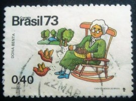 Selo postal do Brasil de 1973 Vovó Benta