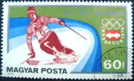 Selo postal da Hungria de 1975 12th winter olympic games