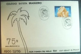 Envelope Comemorativo de 1976 Colégio Batista Brasileiro