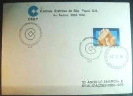 Envelope Comemorativo de 1976 Aniversário da CESP