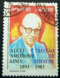 Selo postal de 1993 Tristão de Athayde - C 1870 U