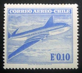 Selo postal do Chile de 1967 Comet Airliner