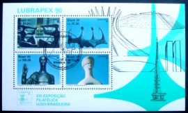 Bloco postal do Brasil de 1990 LUBRAPEX 90 MCC