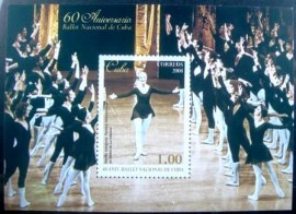 Bloco postal de Cuba de 2008 National Ballet