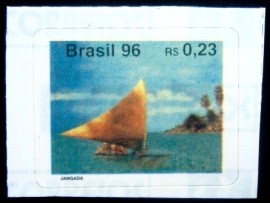 Selo postal regular emitido no Brasil em 1996 720 M