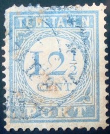 Selo postal da Holanda de 1912 Portzegel 12½c