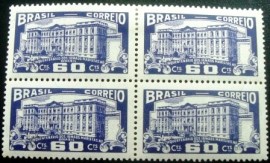 Quadra de selos postais do Brasil de 1954 Irmãos Maristas N