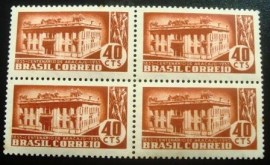 Quadra de selos postais de 1955 Centenário da Cidade de Aracajú