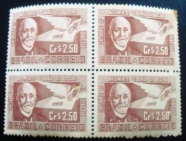 Quadra de selos postais do Brasil de 1956 Barão de Bocaina