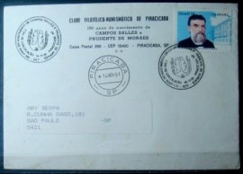 Envelope Circulado de 1991 150 Anos Campos Salles
