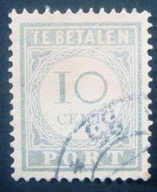 Selo postal da Holanda de 1912 Portzegel 10c