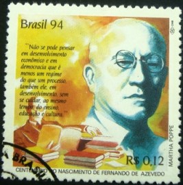 Selo postal do Brasil de 1994 Fernando de Azevedo