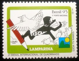 Selo postal do Brasil de 1993 Lamparina