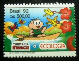 Selo postal do Brasil de 1992 Cebolinha