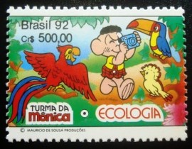 Selo postal do Brasil de 1992 Cascão
