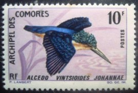 Selo postal de Comores de 1967 Madagascar Kingfisher