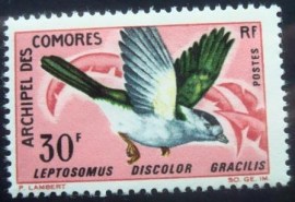 Selo postal de Comores de 1967 Comoro Cuckoo Roller