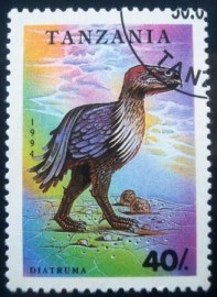 Selo postal da Tanzânia de 1994 Diatryma