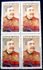 Quadra de selos postais do Brasil de 1995 Eça de Queiroz