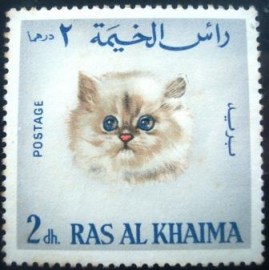Selo postal Comemorativo do Ras Al Khaima de 1967 Cat