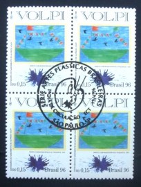 Quadra de selos postais do Brasil de 1996 Volpi