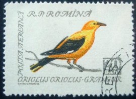 Selo postal da Romênia de 1959 Golden Oriole