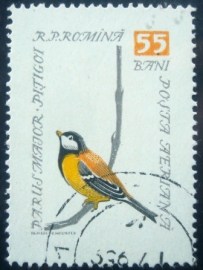Selo postal da Romênia de 1959 Great Tit