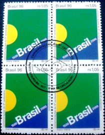Quadra de selos postais do Brasil de 1996 Descobrimento
