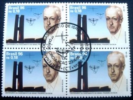 Quadra de selos postais do Brasil de 1996 Israel Pinheiro da Silva