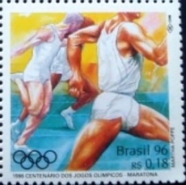Selo postal do Brasil de 1996 Maratona M