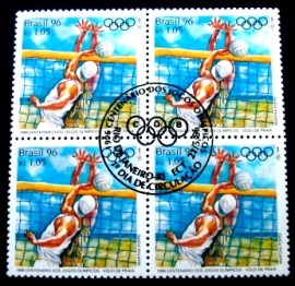 Quadra de selos postais do Brasil de 1996 Vôlei de Praia