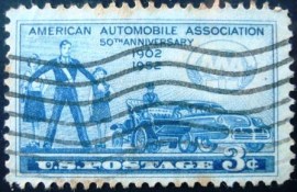 Selo postal dos Estados Unidos de 1952 American Automobile Association