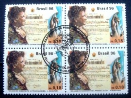 Quadra de selos postais do Brasil de 1996 Princesa Isabel