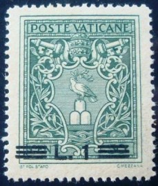 Selo postal do Vaticano de 1945 Overprint new values 1 ₤