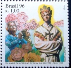 Selo postal do Brasil de 1996 N.S. da Salette
