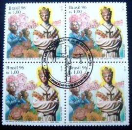 Quadra de selos postais do Brasil de 1996 N.S. da Salette