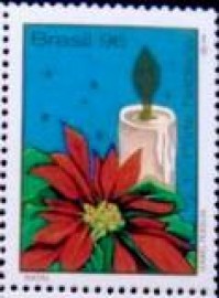 Selo postal do Brasil de 1996 Arranjo de Natal