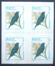 Quadra de selos postais do Brasil de 1997 Tiziu